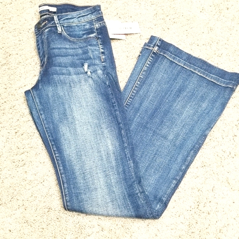Just Fab Wide Leg Denim Jeans